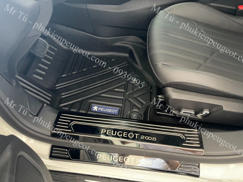 Nẹp chống xước bậc cửa titan xe Peugeot